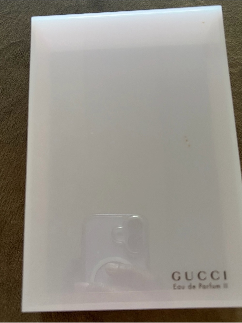 Empty Gucci pink perfume Box